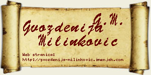 Gvozdenija Milinković vizit kartica
